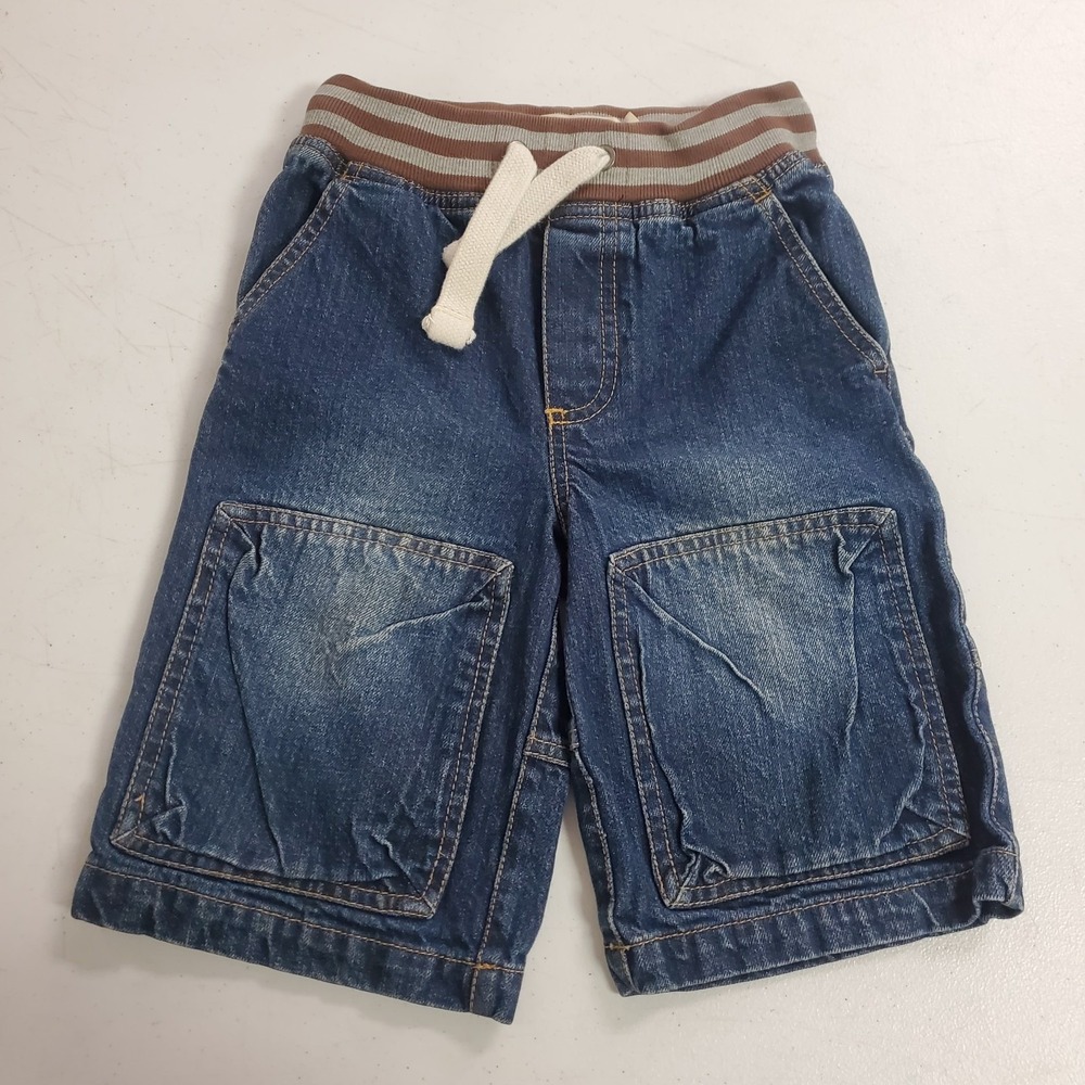 Mini Boden Boys Baggy Y2K Jeans Shorts Size 5Y Skater Indie‎ Streetwear Pull On